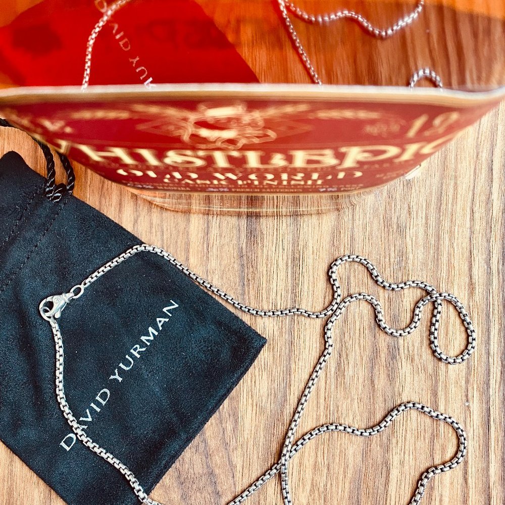 David Yurman Men's Sterling Silver Box Chain Necklace (2.7mm version)